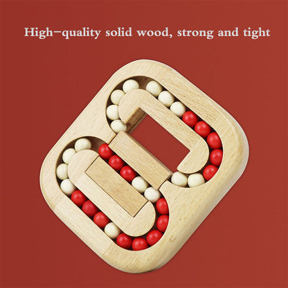 Rotating Magic Bean Fingertip Toy - Wooden IQ Puzzle for Adults and Kids